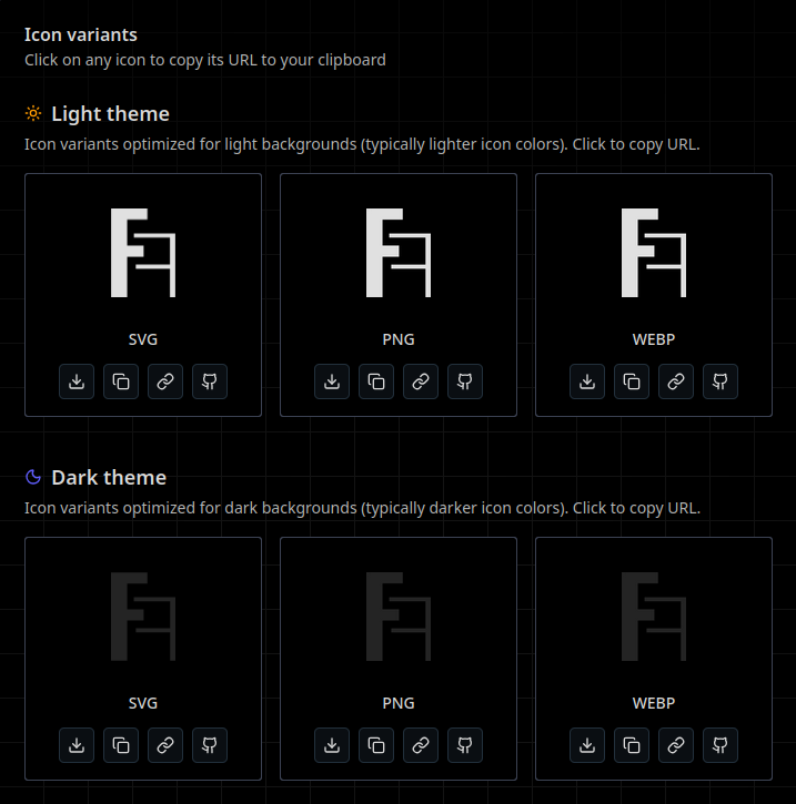 The 2FAuth icon in Light and Dark flavor at dashboardicons.com